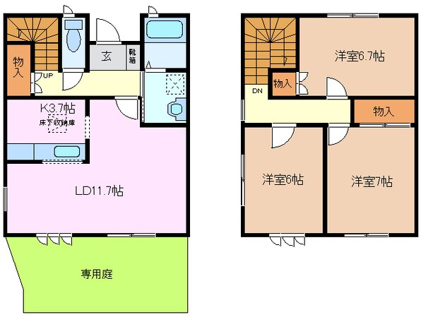 グランジュッテ A棟の物件間取画像